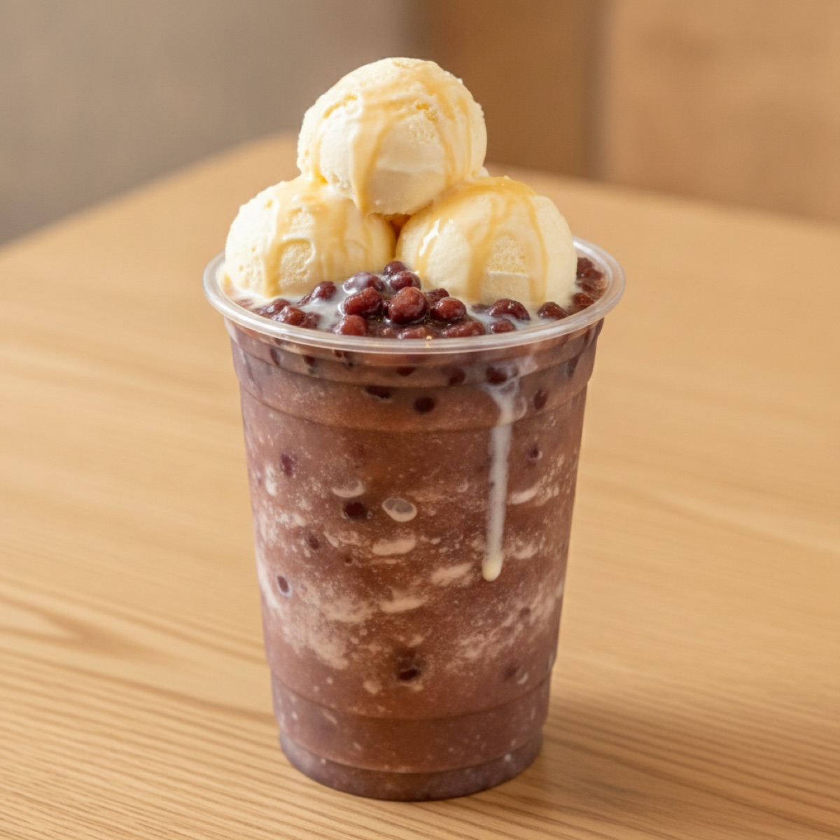 Red Bean with Ice Cream Freeze